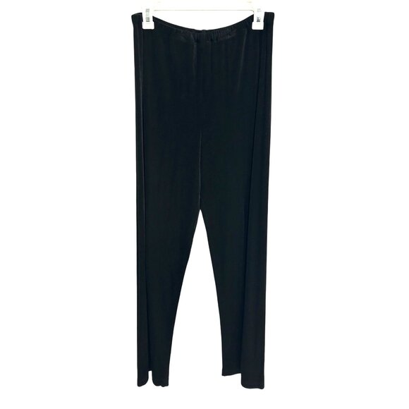 Chicos Travelers Black Pull-On Slim Fit Pants Size Medium - Picture 1 of 11